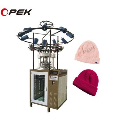 4-10 Inch Cylinder Diameter Acrylic Yarn Rib Hats Knitting Machine for High Speed