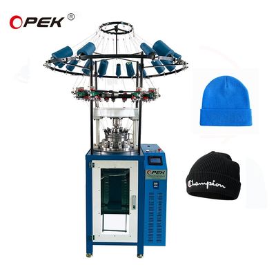 Fully Computerized Control OPEK High Speed Rib Hat Cap Beanie Circular Knitting Machine