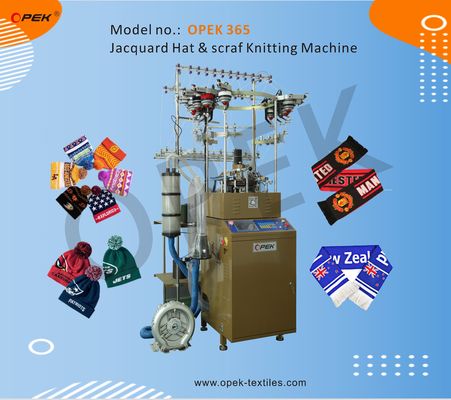 Customized Football Fans Scarf and Beanie Hat Knitting Machine with 800pcs/day Output