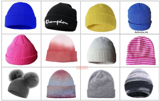 Efficiently Knit 1X1 2X1 2X2 Rib Beanie/Cuff with Reflective Rib Hat Knitting Machine