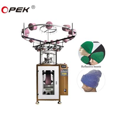 Computerized Rib Knitting Machine 2F-10F Feeder for Reflective Waffle Hats Efficiency