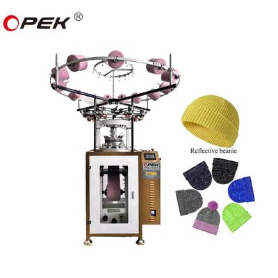 Computerized Rib Knitting Machine 2F-10F Feeder for Reflective Waffle Hats Efficiency