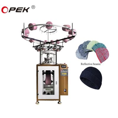 2F-10F Feeder Rib Hat Knitting Machine for Reflective Silk Hat and Winter Beanie
