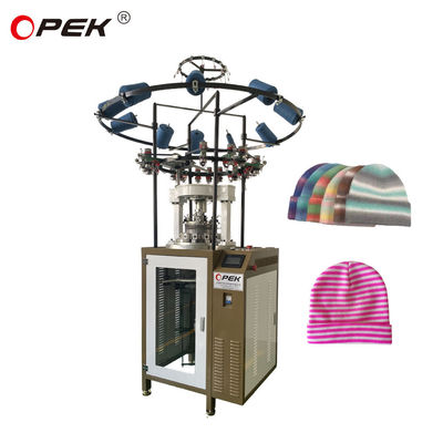 Computerized Opek Rib Hat Knitting Machine for 1X1 2X1 2X2 Rib Beanie/Cuff Production