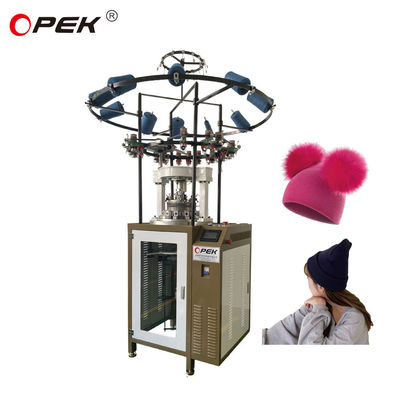 Double Knitting Method Fish Scale and Waffle Stitch Weaving Rib Hats Knitting Machine