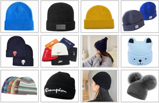 Automatic Weft Knitting Style Rib Knit Polyester Hats Machine for Home Production