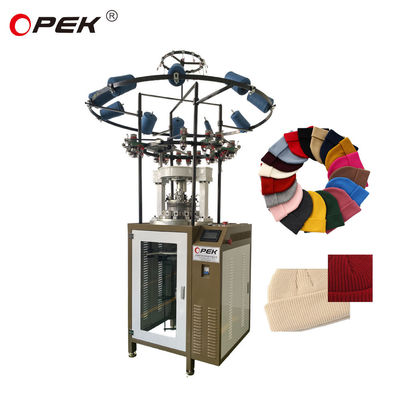 Automatic Rib Knit Polyester Hats Knitting Machine for Technology Textile Machinery