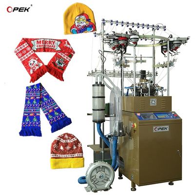 600 Sets/Month Jacquard Hat and Scarf Knitting Machine for Football Scarf Production