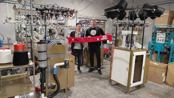 Football Fans Scarf and Beanie Manufacturing Equipment with Double Knitting Method