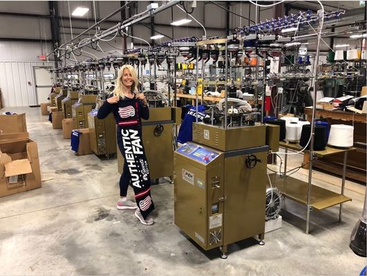 Football Fans Scarf and Beanie Manufacturing Equipment with Double Knitting Method