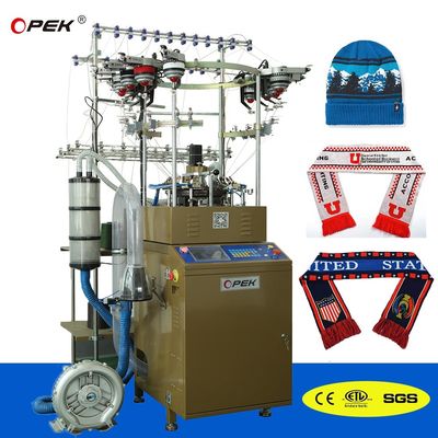 Jacquard Beanies and Scarves with Touch Screen OPEK Knitting Machine's Specialization