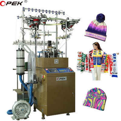 Jacquard Beanies and Scarves with Touch Screen OPEK Knitting Machine's Specialization