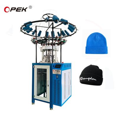 High Productive Automatic 9 Inch Circular Rib Hat Cap Beanie Knitting Machine by OPEK