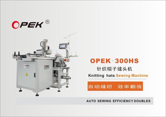 1.5KW OPEK-300HS Automatic Hat Sewing Machine for Knitting Hat Head in Garment Shops