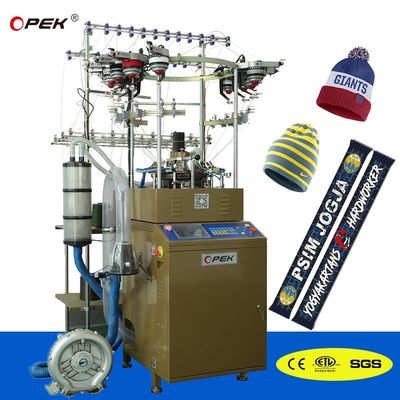 Single Knitting Method Windproof Ear Protection Cashmere Beanie Hat and Scarf Machine