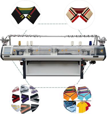 Flat Knitting Style Collar Machine 52 inch Fully Jacquard With 12 gauge and 14 gauge