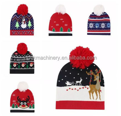 1W Power speed OPEK Jacquard Muslim Cap Knitting Machine for Advertising Company