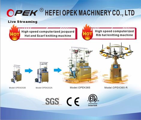2024 OPEK High Speed Circular Rib Hat and Jacquard Knitting Machine for Easy Operation