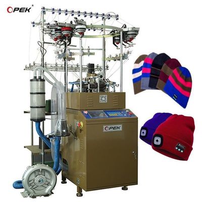 Circular OPEK High Speed Fully Computerized Jacquard Winter Hats and Scarf Knitting Machine
