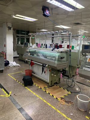 Flat Knitting Machine 80 inches for Low Maintenance Cost and Double Carriage Collar