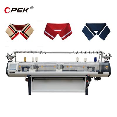 Computerized 12 Gauge Flat Knitting Machine Design for Polo T-shirt Collar Production