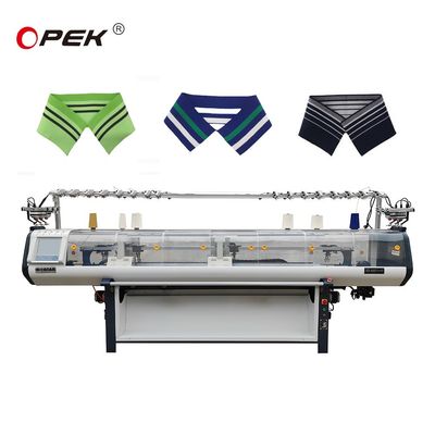 14 GG Weft Knitting Single System Double Carriage Computerized Polo T-shirt Collar Flat Knitting Machine
