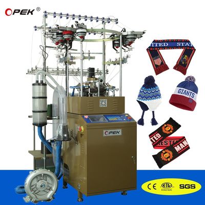 14 GG Gauge 1KW OPEK Circular Jacquard Football Team Scarf Knitting Machine for Scarves