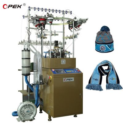 Circular Fully Auto Computerized Jacquard Cashmere Scarf and Cap Beanie Opek Machine