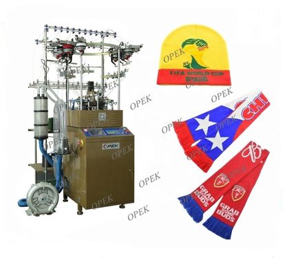 Touch Screen Automatic Jacquard Football Scarf Knitting Machine Beanie Hat Making Machine