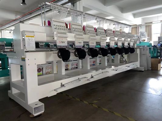 Head Interval 400mm 6 Heads 12 15 Needles Embroidery Machine for Cap