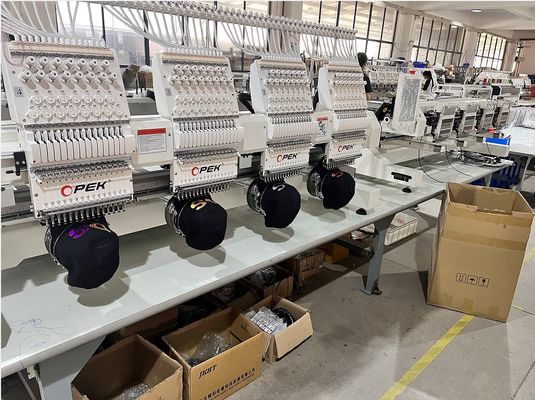 652*150cm Worktable Size Tajima 12 Head Embroidery Machine for Hat and Finished Garment