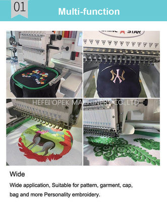 Computerized Multi Head Embroidery Machine 4 Heads 12 Needles for Advertising Company