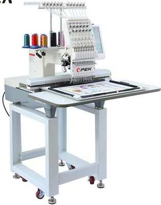 Single Head Computerized Embroidery Machine with 400 Head Interval and 12/15 Needles