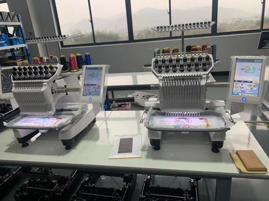 Single Head Computerized Embroidery Machine with 400 Head Interval and 12/15 Needles
