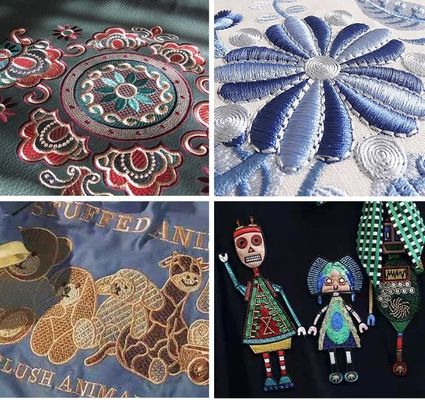 400*450 Max Emb.area 6 Heads Embroidery Machine for Big Area Industrial Flat Fabric