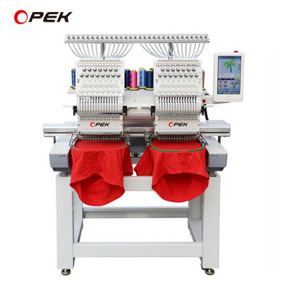 2 Heads Automatic Computerized Embroidery Machine with Touch Screen Dahao 10inch A15