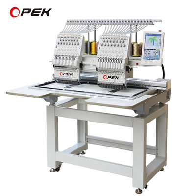 2 Heads Automatic Computerized Embroidery Machine with Touch Screen Dahao 10inch A15
