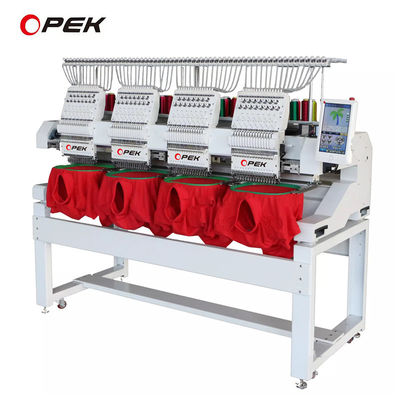 Built-in 110V-220V Opek Cap 4 Head Embroidery Machine for Cap Garment Flat Embroidery