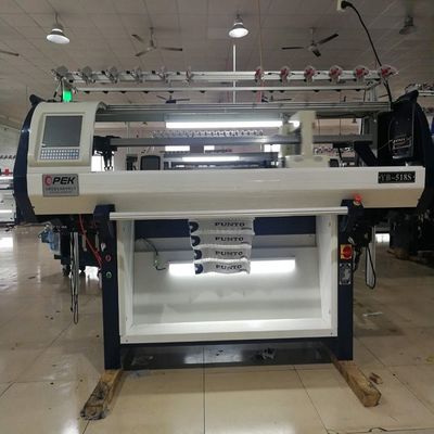 Fabric Knitting Flat Sweater Machine with 2 System and 52 Inch Fabric Production