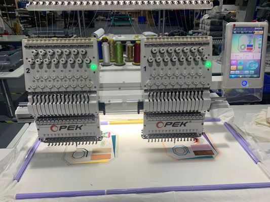 110V-220V Built-in Power Supply 2 Head Computerized Embroidery Machine for 14 Languages
