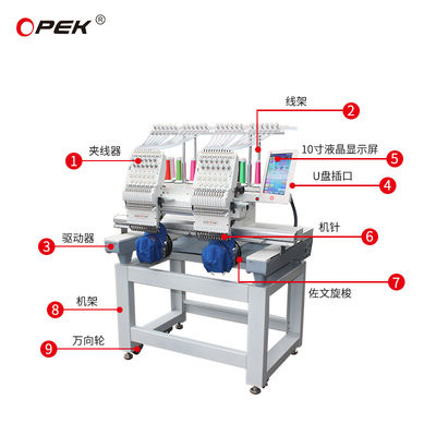 500*1200 Worktable Size Computerized Embroidery Machine for Garment Manufacturing