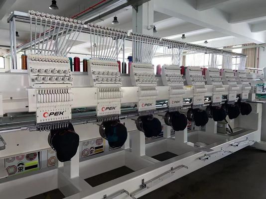 Opek 8 Heads Embroidery Machine with 500mm Head Interval and 60*60 CM Worktable Size