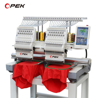 Language 14 Languages Support OPEK 12 15 Computerized T shirt Towel Embroidery Machine