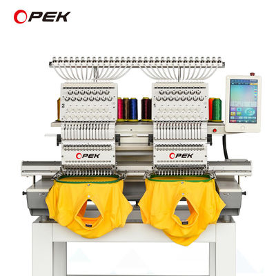 Advanced Dual Head Embroidery Machine for Garments and Hats 450*400 mm Embroidery Area