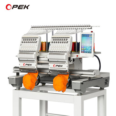 Advanced Dual Head Embroidery Machine for Garments and Hats 450*400 mm Embroidery Area
