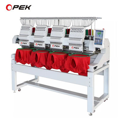 Computerized T-shirt Cap and Flat Garment Embroidery Machine OPEK 4 Head Cap Garment