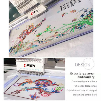 1200 RPM Maximum Speed Cap Embroidery Machine with Large Embroidery Area from OPEK
