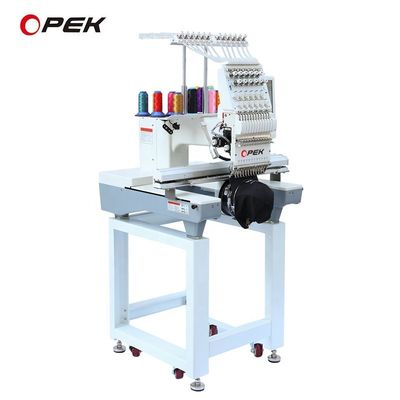 300W Computerized Embroidery Machine for Hat Cap Flat T-shirt Garment