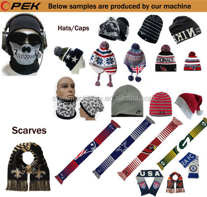 Fully Auto Alarm Industrial Crochet Hat Cap Knitting Machine for Video Technical Support