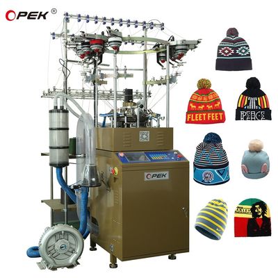 High Speed CE ETL Approved Full Automatic Circular Jacquard Hat Cap Knitting Equipment